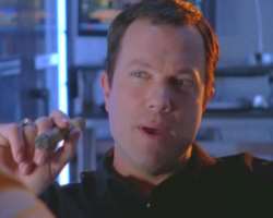 Adam Baldwin smoking